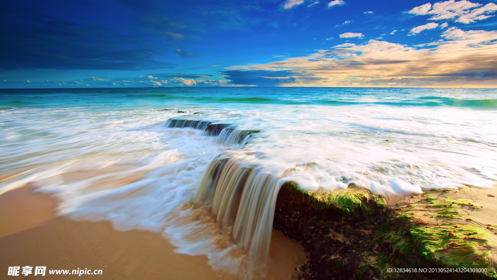 蓝天 海边 风景