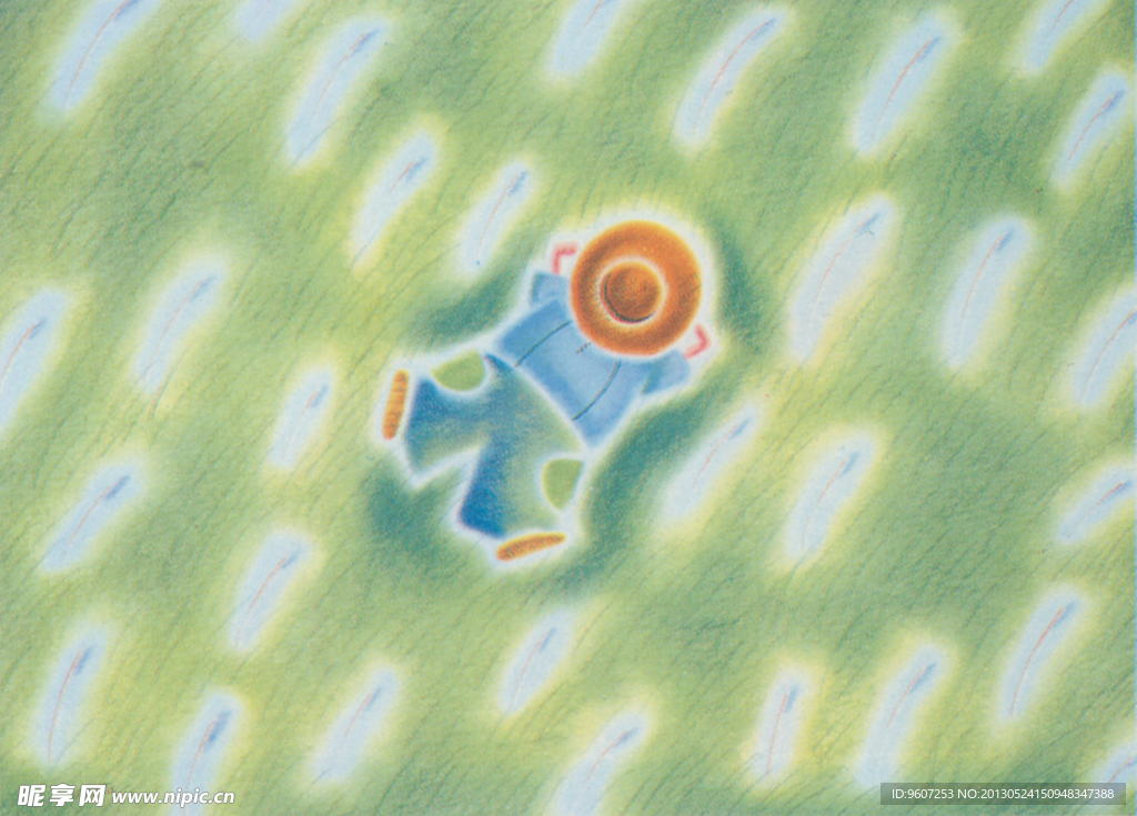插画 田野