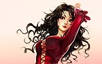 手绘美女