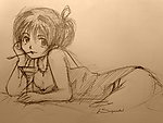素描美女