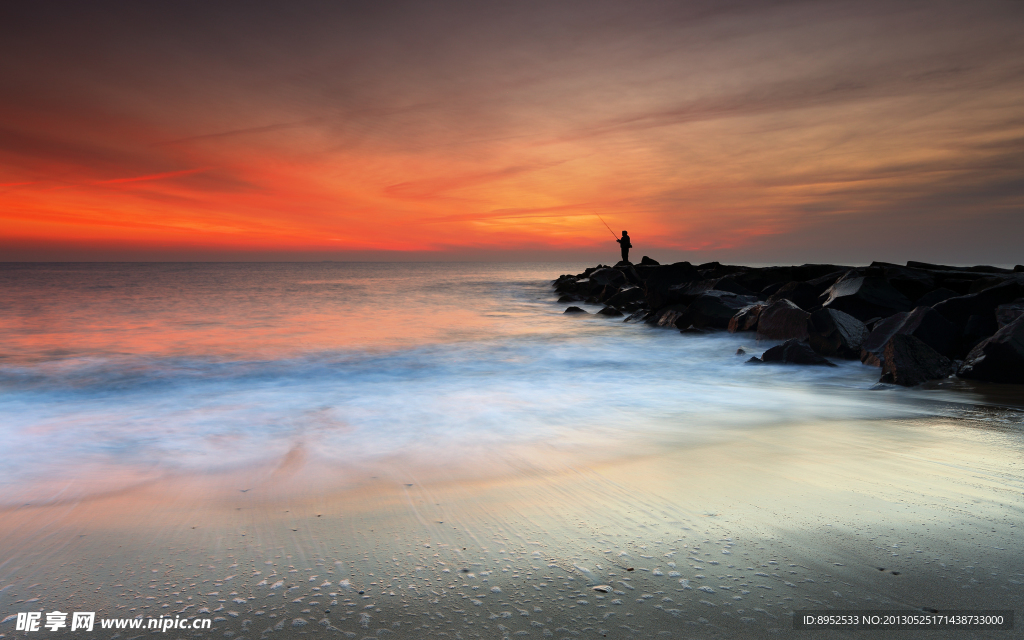 夕阳 海岸