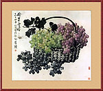工笔画葡萄