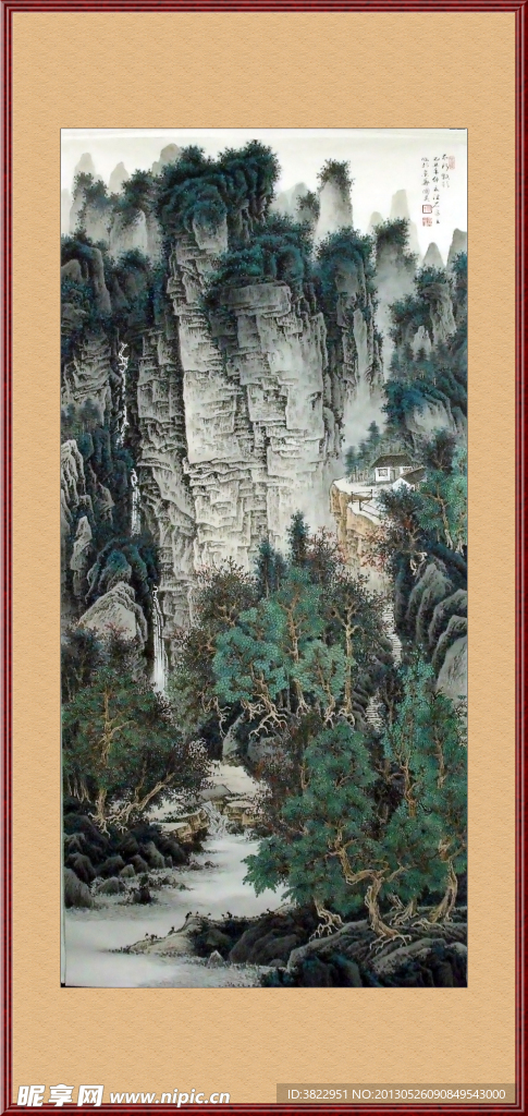 山水工笔画