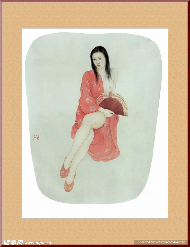 工笔画美女
