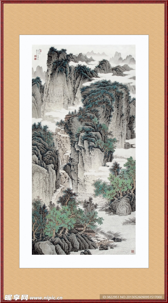 山水工笔画