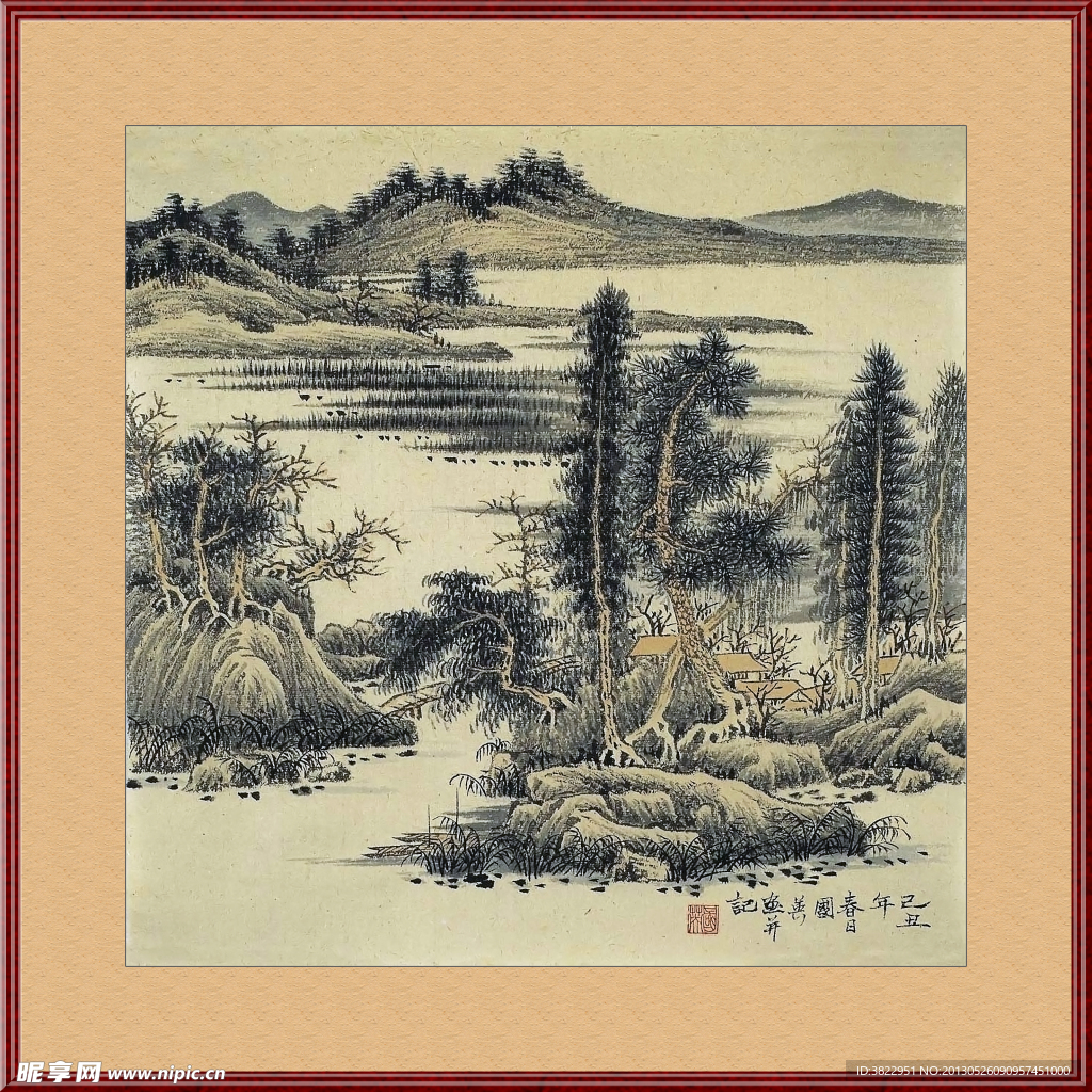 山水工笔画