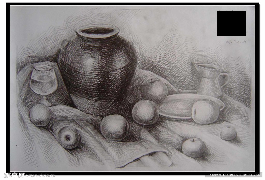 素描静物