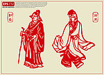 三国人物剪纸