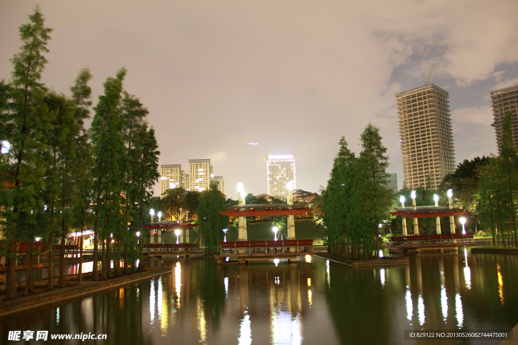 中山公园夜景