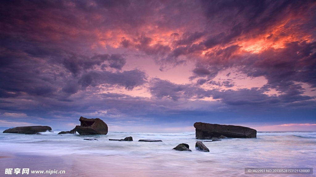 黄昏海边风景