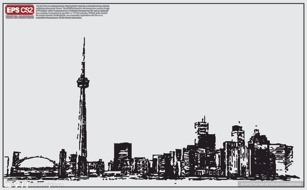 建筑手绘矢量图