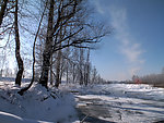 不冻河冬天风景