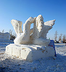 冬季那达慕雪雕作品