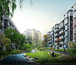 园林住宅景观效果图