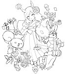 人物线稿设计素材