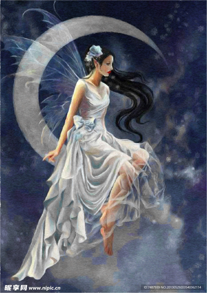 手绘美女