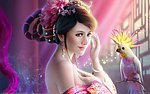 手绘美女