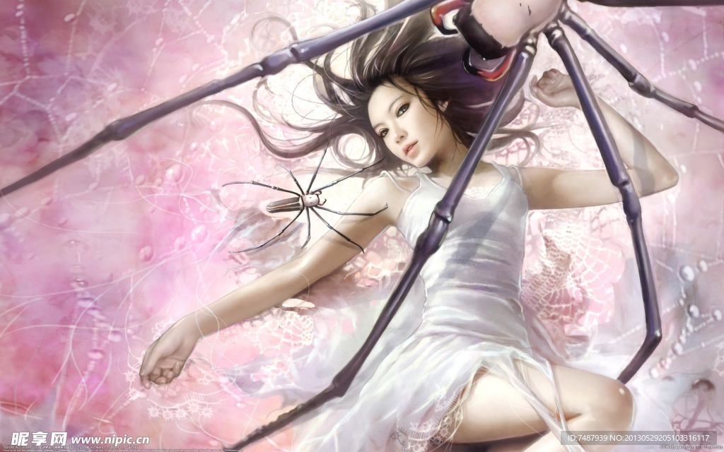 手绘美女