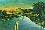 插画 公路