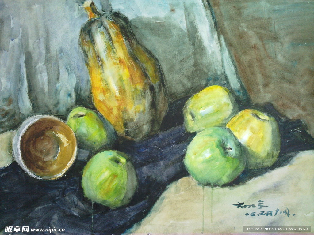 水果粉画