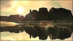 夕阳 山峰