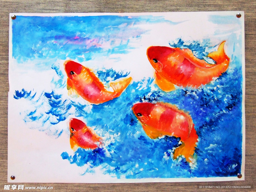 鲤鱼绘画
