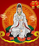 佛教莲台观音菩萨