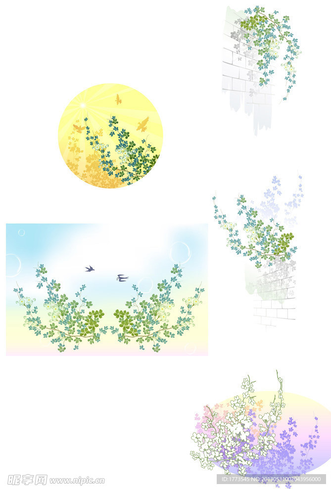 时尚花纹 矢量素材