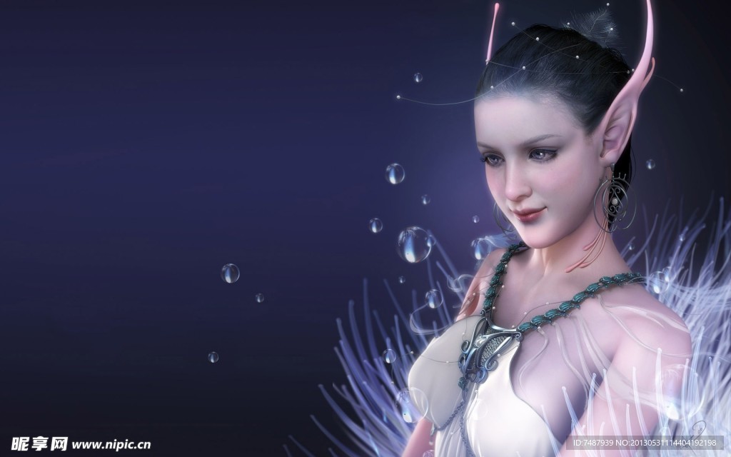 手绘美女