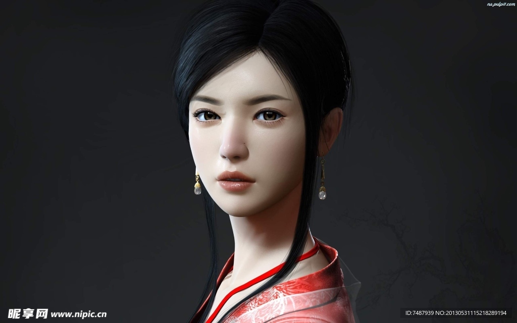 手绘美女