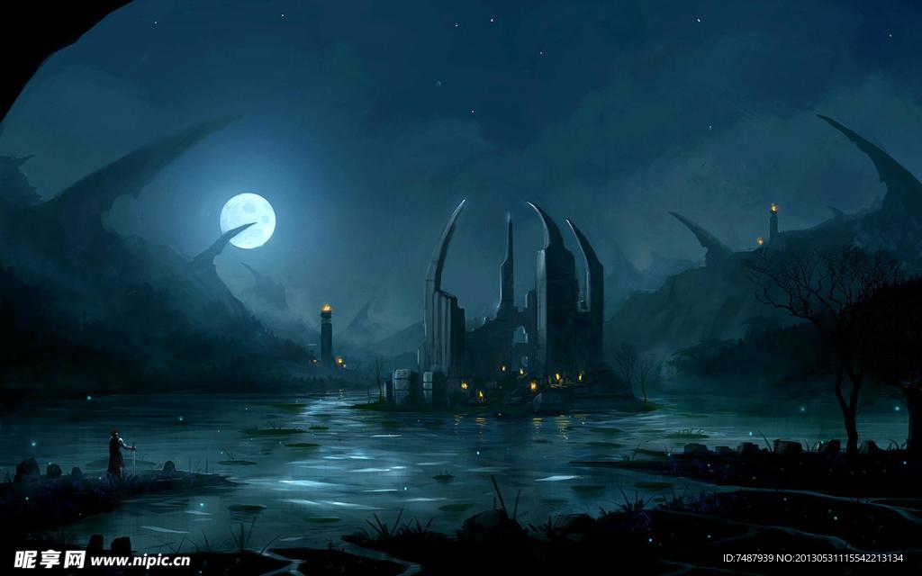 动漫夜景