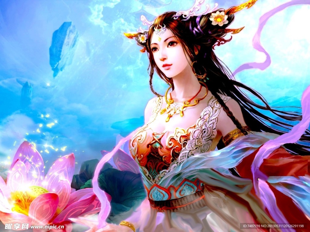 手绘美女