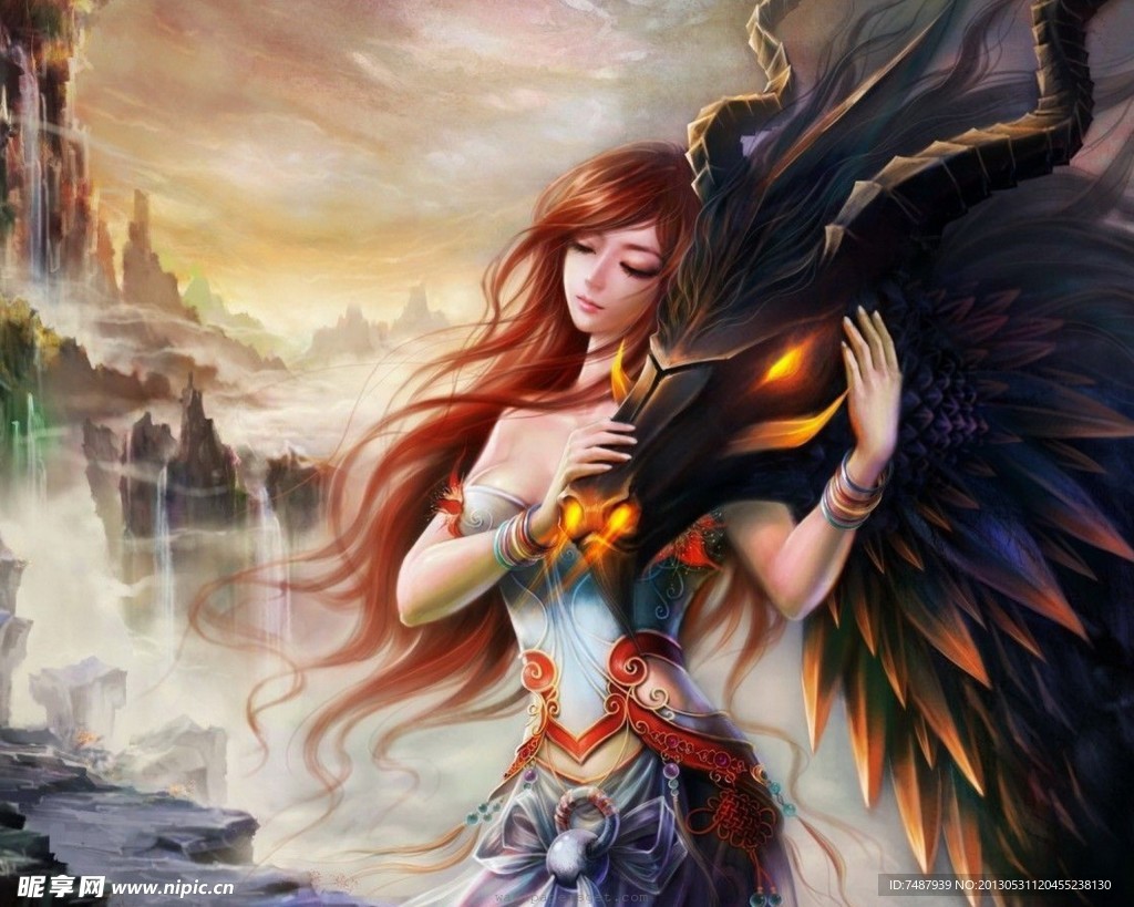 手绘美女