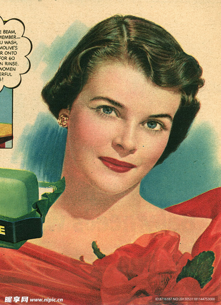 复古欧美美女插画