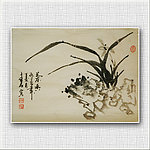 青石国画兰花