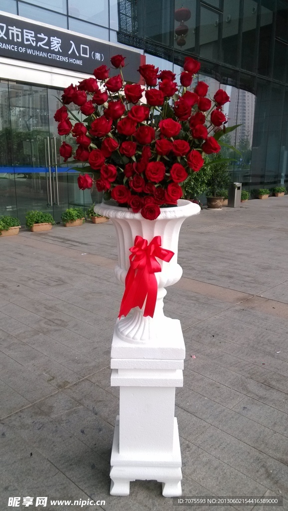 罗马花盆玫瑰花艺