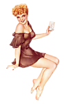 复古欧美美女插画