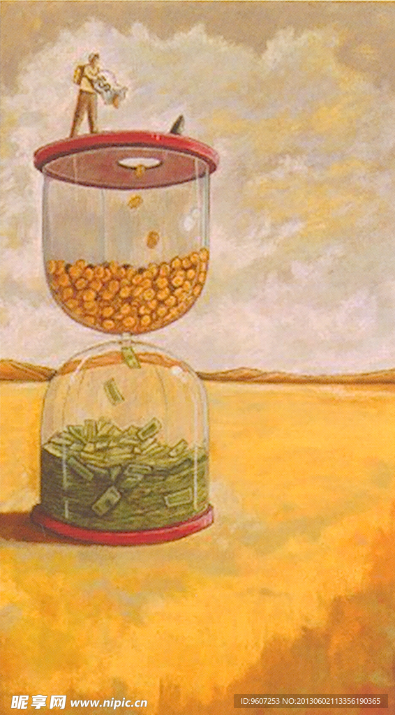 插画 沙漏