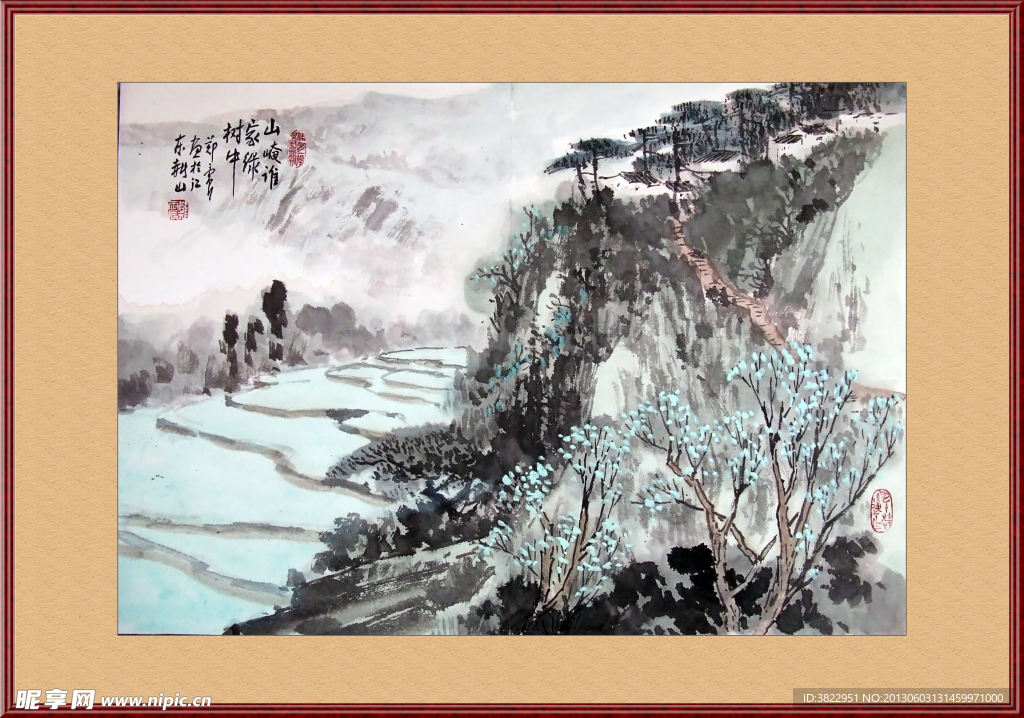 工笔山水画