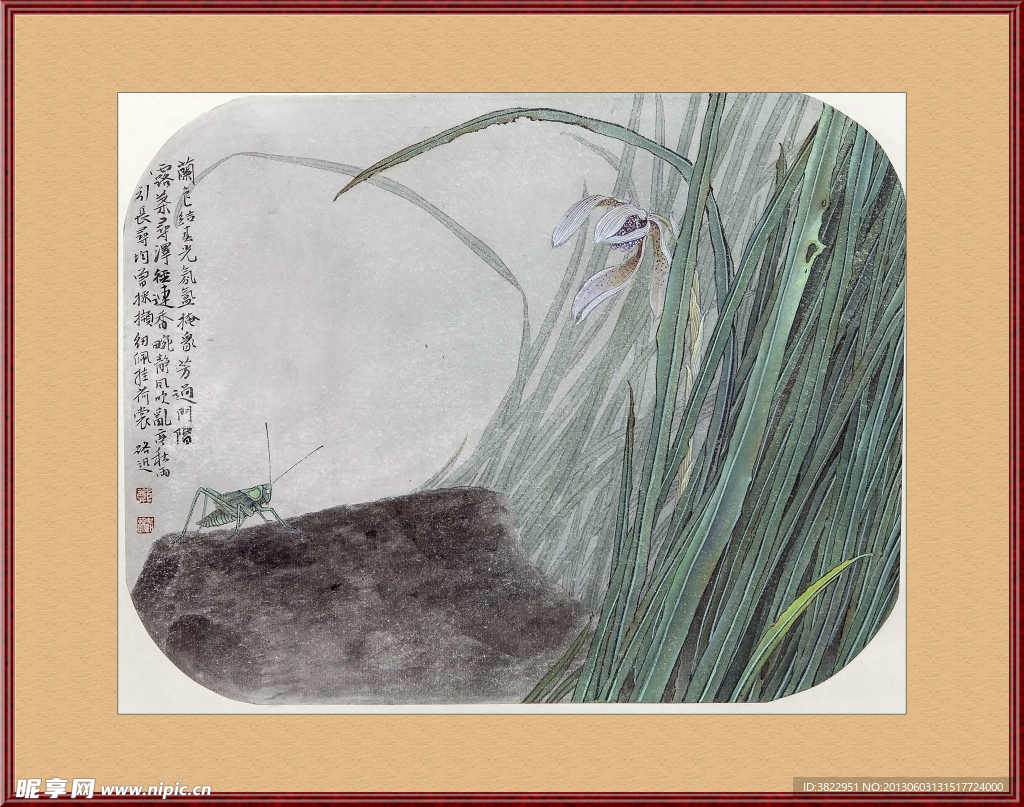 工笔画兰花