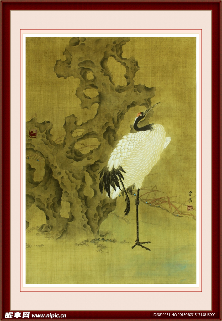 工笔画鹤