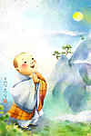 双手合十的小和尚