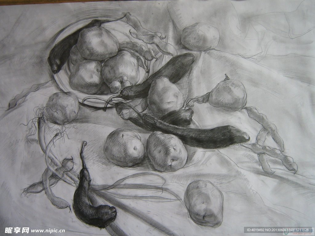 素描静物