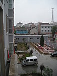 雨中的小区
