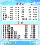 保健价目表