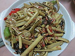 一盘咸菜酒糟炒蕨菜