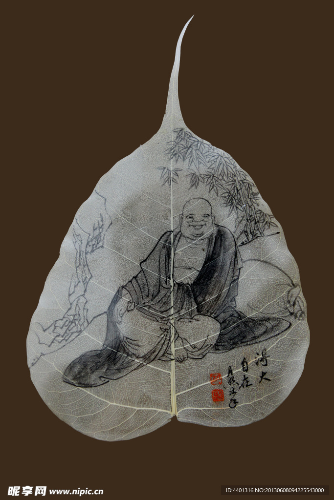 树叶书画