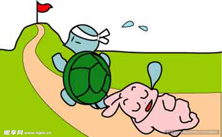 插画设计 龟兔赛跑
