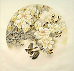 梅花圆形画