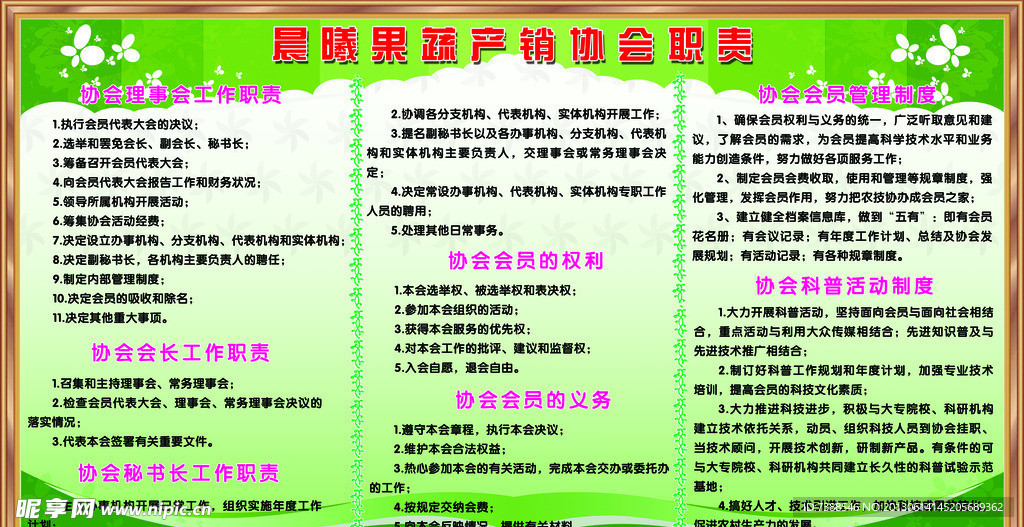 职责制度展板